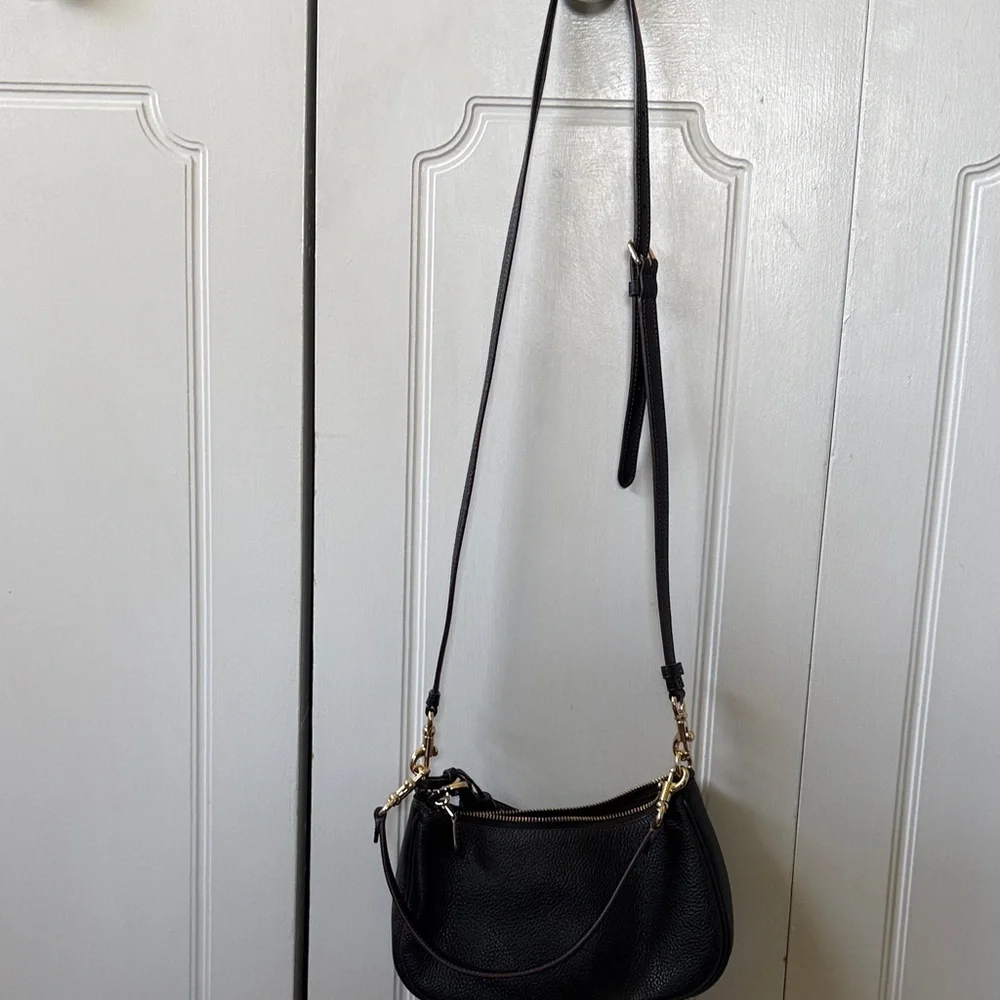 Coach Black Pebbled Leather Crossbody Bag - Picture 4 of 6